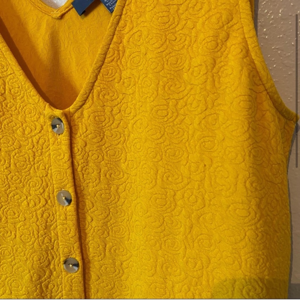 Modcloth Yellow Ruffled Sundress Sleeveless V-Neck - Picture 3 of 4